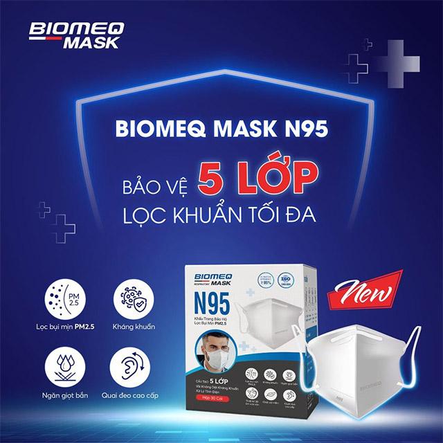 Khẩu trang Biomeq Mask N95 kháng khuẩn