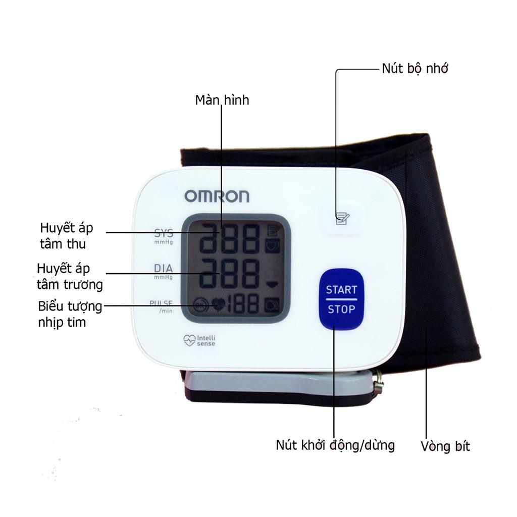 Máy đo huyết áp cổ tay điện tử Omron HEM-6161-3