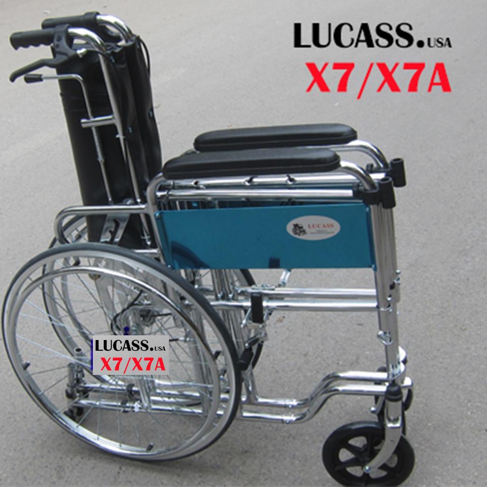 Xe lăn đa năng Lucass X7 (có bô, ngả nằm, tay phanh)-1