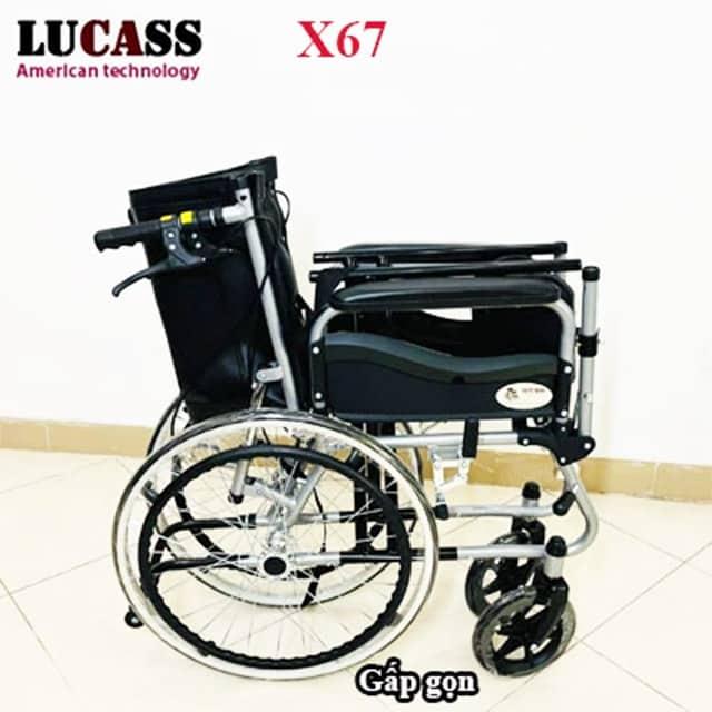Xe lăn đa năng Lucass X67 (có bô, ngả nằm, tay phanh)-1